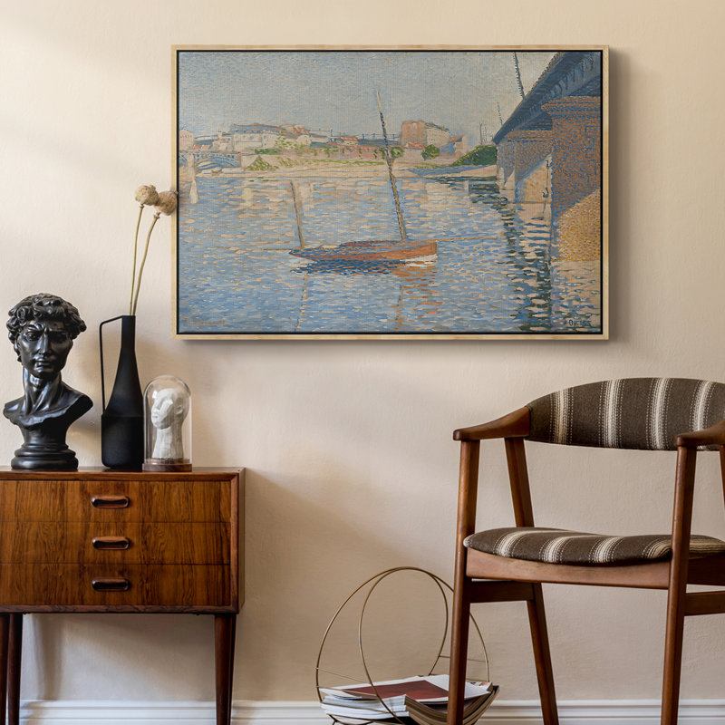 Le Clipper, Asnières, 1887 - Paul Signac, toile tendue avec châssis, 24 po x 36 po, Naturel