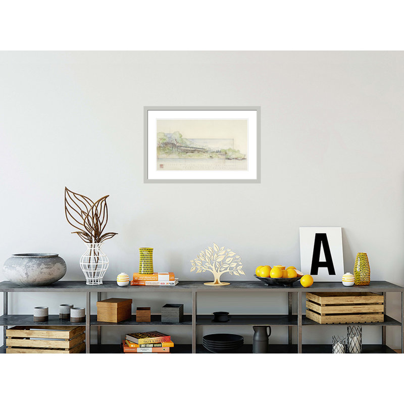 «Riverview Terrace restaurant for the Taliesin Fellowship» par Frank Lloyd Wright, impression giclée encadrée