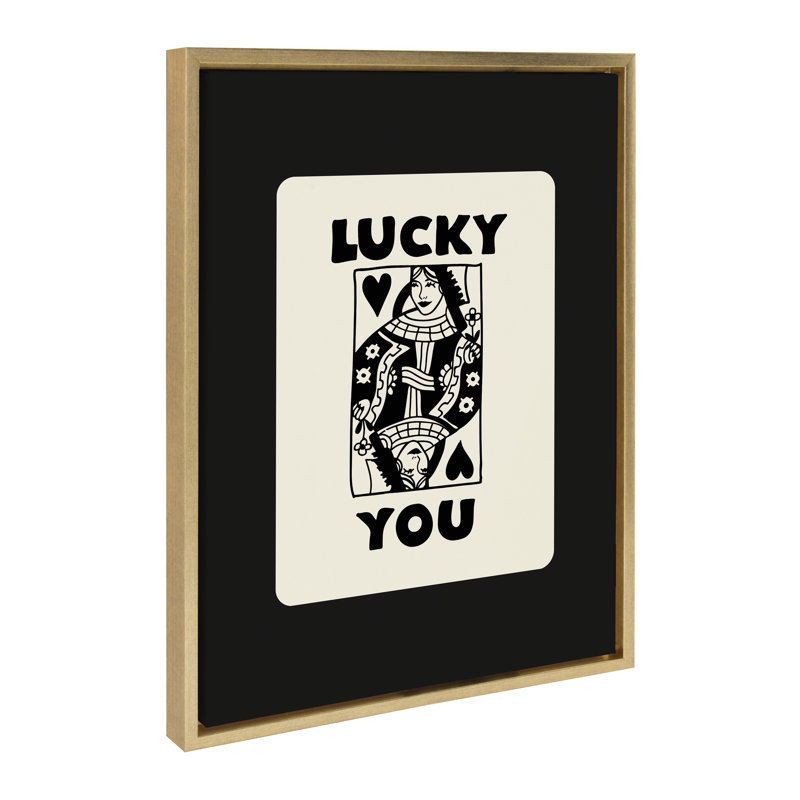 «Lucky You» par Honey Island Studio, reproduction d'art sur toile encadrée, Or vif