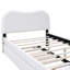 Lit plateforme double rembourré pleine grandeur avec pieds de support en bois et lit gigogne simple-1163582252-1163582253