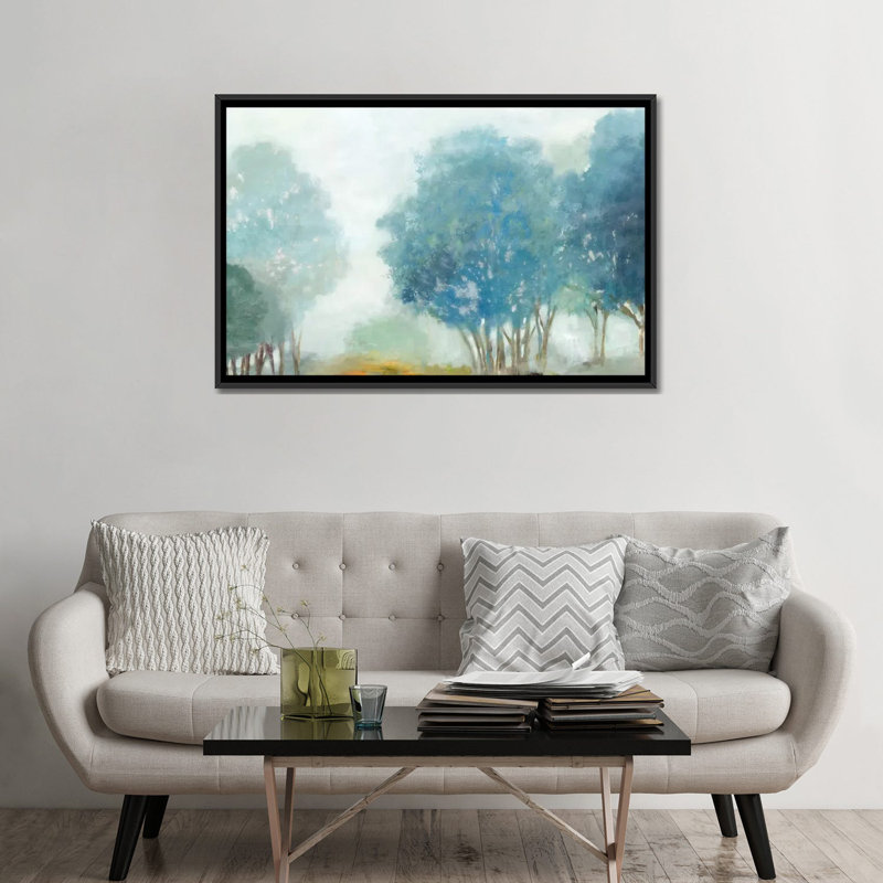 «Blueberry Hill», reproduction sur toile, H 40 po x l 60 po x P 1,5 po, Toile avec cadre noir, Pas de tapis