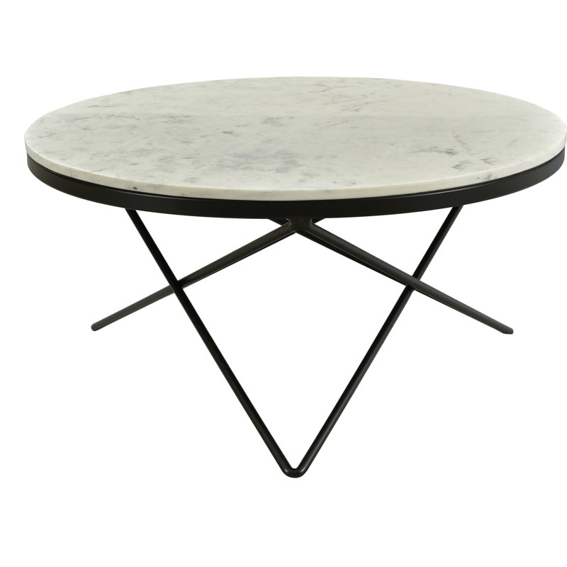 Haley Marble Coffee Table, Black