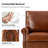 Wajeeh 33"W Mid-Century Modern Oil Wax Genuine Leather Accent Chair With Solid Wood Legs -1746451553