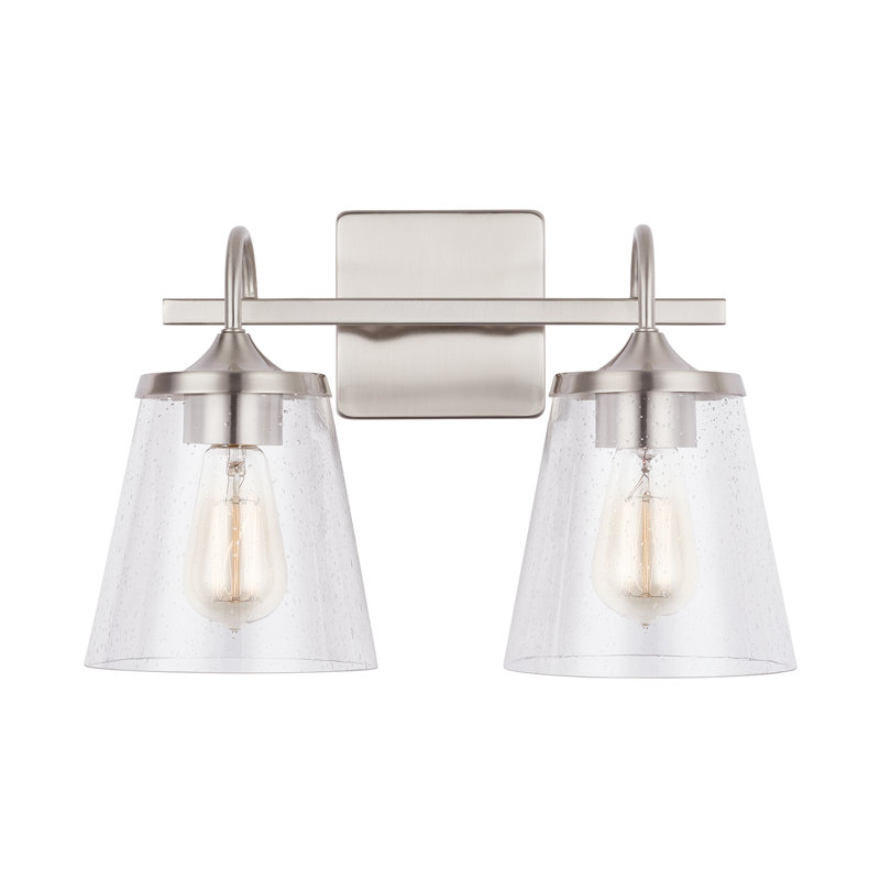Éclairage pour meuble-lavabo à intensité variable Esley, Nickel brossé, 2