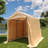 7X12ft Outdoor Portable Gazebo Storage Shelter Shed With 2 Roll Up Zipper Doors & Vents Carport For Motorcycle Waterproof And UV Resistant Anti-Snow Portable Garage Kit Tent-112831143-112831142