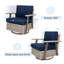 Chaise berçante 4 pièces avec coussins, rotin toutes saisons pour cour arrière-481647102