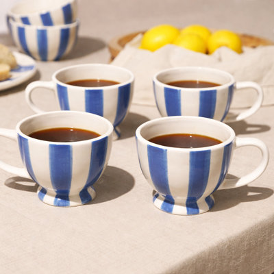 Handmade Ceramic Porcelain Coffee Mug Teacup and Saucer