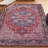 Sarok Ornate Medallion Machine-Washable Red/Black/Blue Rug-21815399