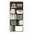 Furinno PASIR Book Shelf, 4-Tier Bookshelf, Bookcase with Open Storage Shelf, 9.3 x 31.3 x 41.8, for Home Office, Living Room, Amber Pine-128766320-128766316