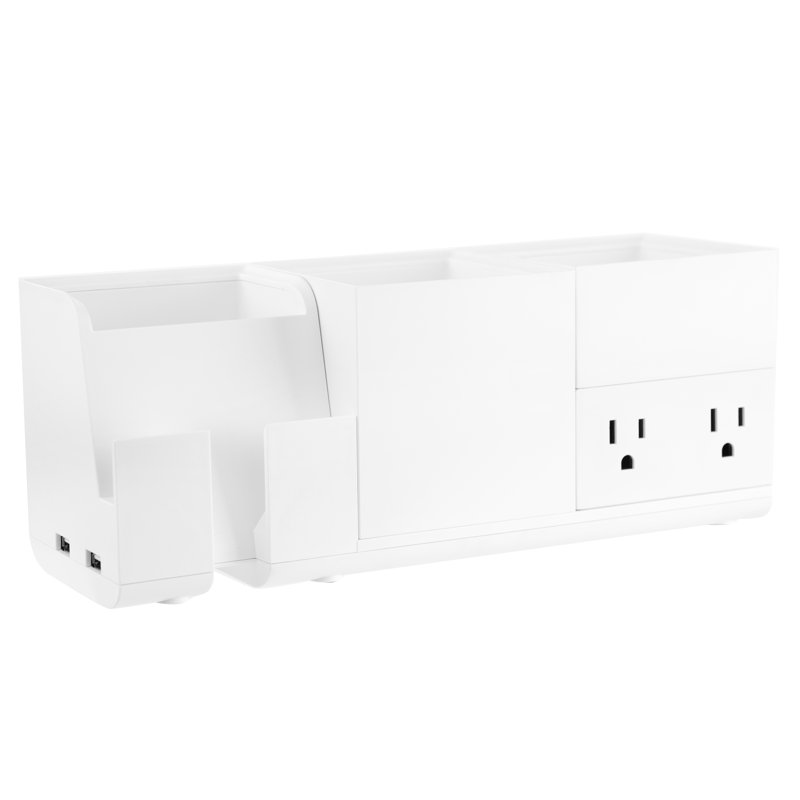 Organisateur de bureau empilable Areebah, Blanc, H 6,3 po x l 10,75 po x P 6,3 po