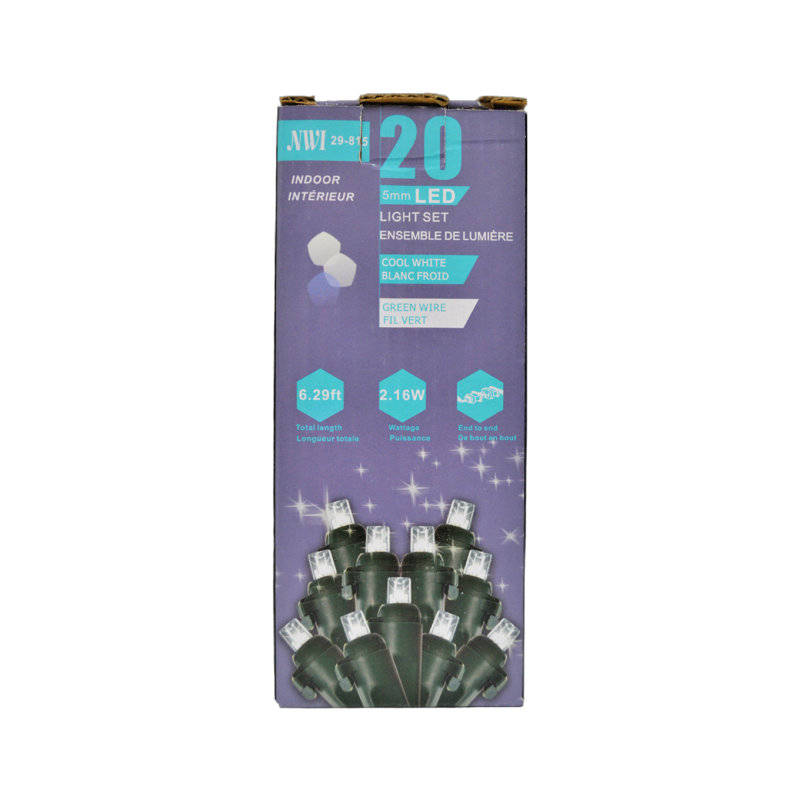 Guirlande de 35 lumières, L 6,29 pi, 20