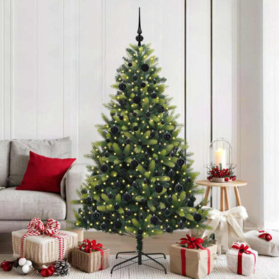 Artificial Hinged Christmas Tree 300 LEDs Green