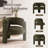 33" Wide Modern Velvet Upholstered 3-Legs Dining Armchair-2012395946