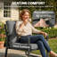 Outsunny 4 Piece Garden Furniture Set with Loveseat and Cushions Black