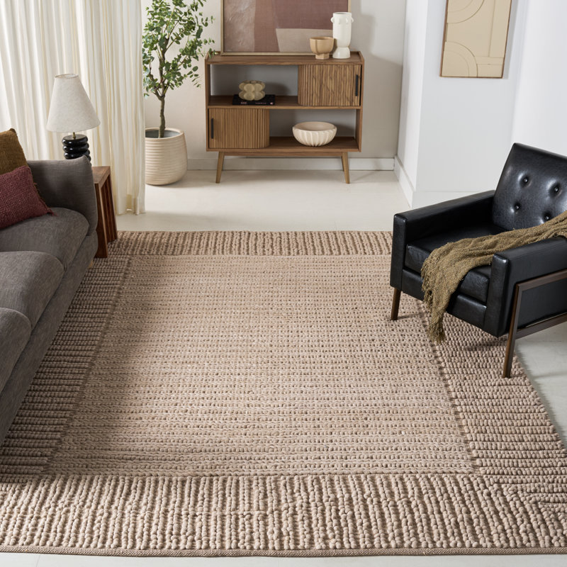 Natura 286 Flatweave Wool/Cotton Rug in Taupe, Rectangle 8' x 10'