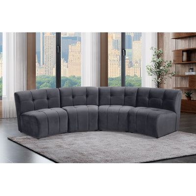Jedson Velvet Sectional Symmetrical