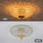 3-Light Modern Glam Gold Crystal Flush Mount
