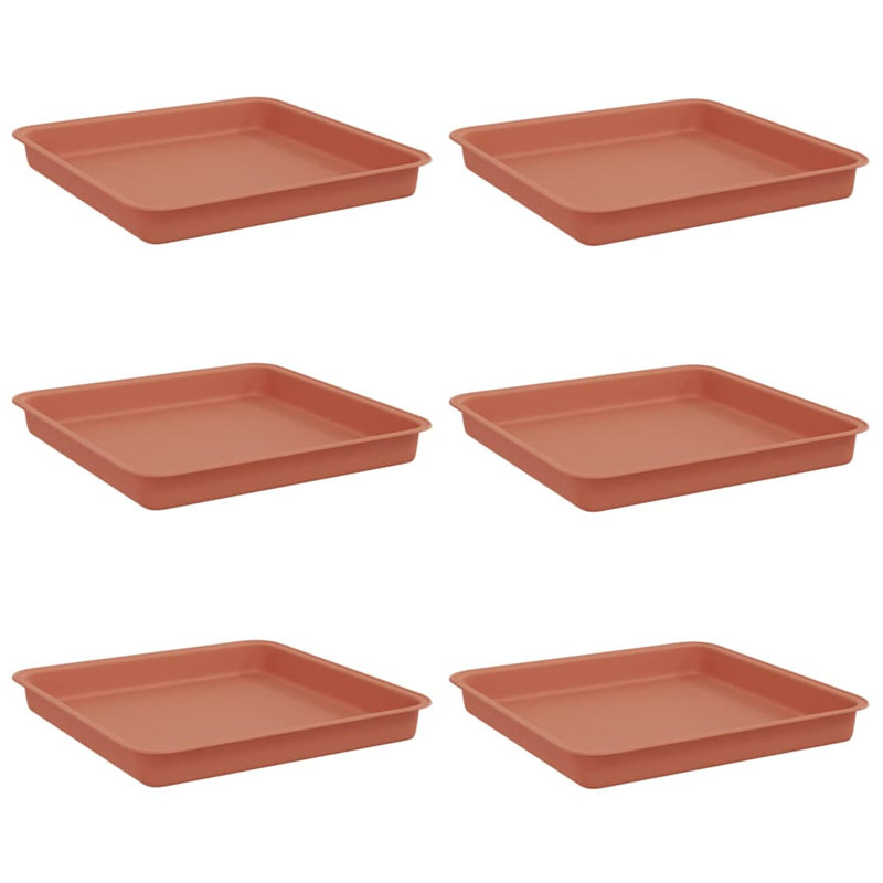 Plant Stand, 2cm H x 18cm W x 18cm D, Brick Red