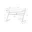 Bureau d'ordinateur, bureau personnel, ordinateur portable, L 48 po, travail, stratifié brun, contemporain, moderne