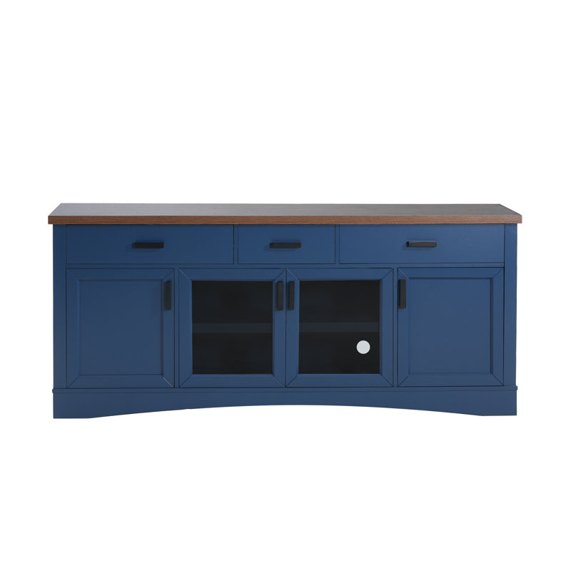 Meuble télé pour téléviseur de 65 po ou moins Junora, Bleu