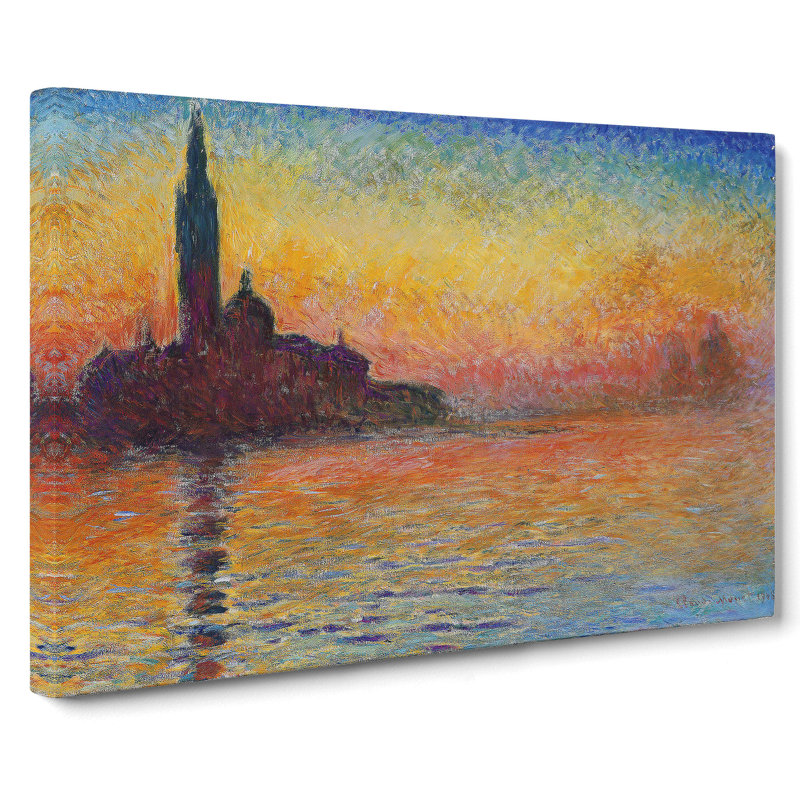 San Giorgio Maggiore At Dusk by Claude Monet - Wrapped Canvas, 35cm H x 50cm W x 3cm D