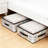 8 Pack Under Bed Storage Bags With Clear View, 60L Foldable Storage Containers With Reinforced Handles And Dual Zippers For Bedding, Clothes, Seasonal Items And Home Organization