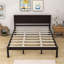 Base de lit plateforme en bois avec tête de lit-1265734520-1265734525