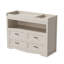 Commode de chambre de bébé de 47,2 po avec 5 tiroirs et 3 tablettes pour table à langer Beige