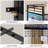Bunk Bed with L Desk and Storage Hall Tree LED Metal Platform Captain Bed Double Twin Size Bedroom Space Saving Kids Bed-643917708