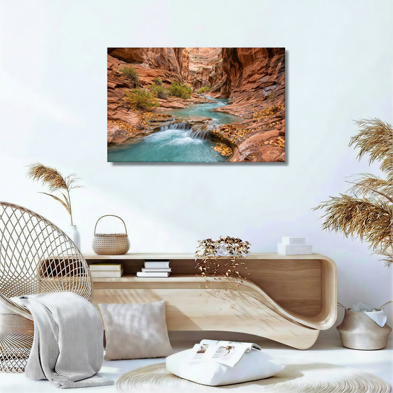 Ensemble de 1 tableau sur toile Canyon Stream, H 32 po x l 48 po, Wrapped Canvas