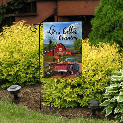 Life's Better In The Country Garden Flag