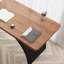 Bureau rectangulaire en fer massif noyer clair-360110946