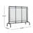 Celeste 1-Panel Industrial Iron Fireplace Screen, 36" W x 29.5" H, Black