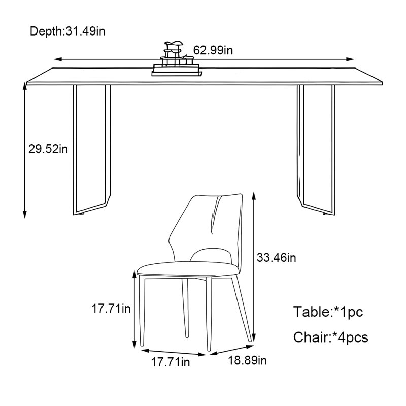 Demps, 29.52”H x 62.99”L x 31.49”W