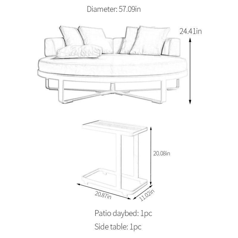 Canapé d'extérieur imperméable à l'eau