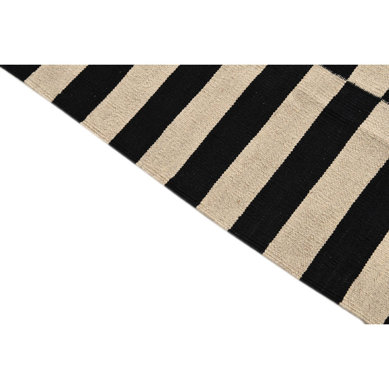 Tapis noir et blanc Ivey