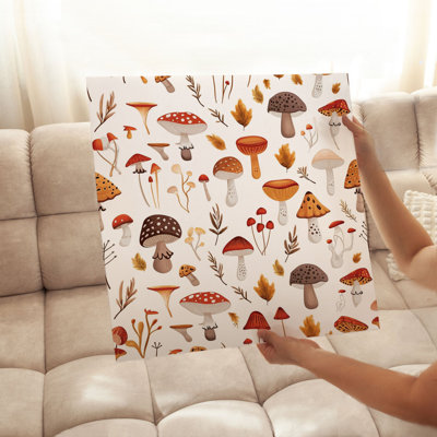 «Botanical Cottagecore Mushroom II Cottage», reproduction d'art non encadrée