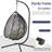 Sturdy Hammock Chair With Stand, Durable Hanging Egg Chair With Rattan Weaving ,Comfortable Indoor Outdoor Swing  Chairs With Soft Removable Cushion,Suitable For Balcony, Bedroom,Or Garden-1054832419-1054832431