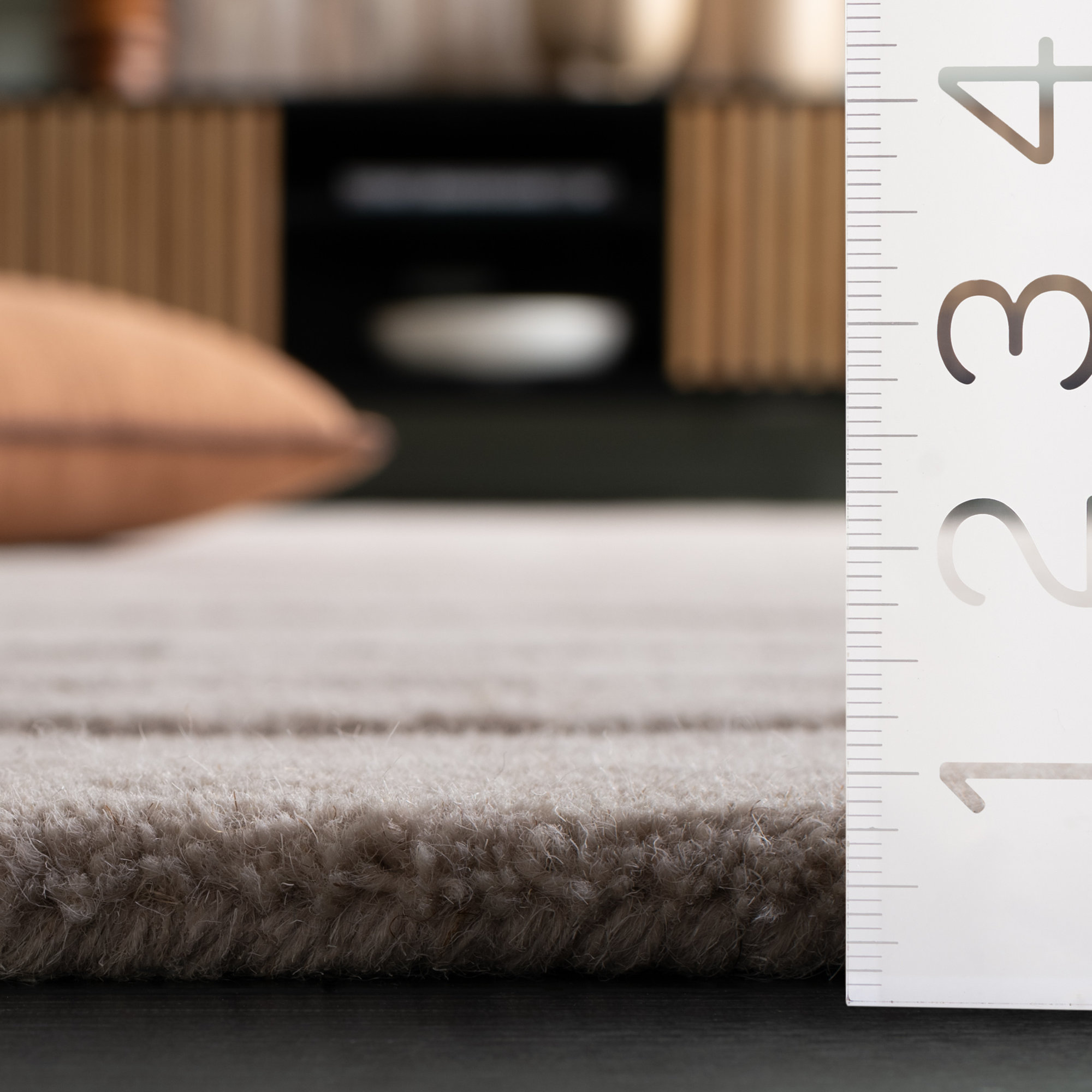 Elona Hand Tufted Beige Rug, Rectangle 3' x 5'