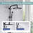 Wall Mounted Matte Black  8 Inch Rain Shower System  Combo With Adjustable Slide Bar And Handheld Shower Sprayer