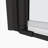 1 3/8" adjustment,universal pivot shower door, open outside, with 1/4" tempered glass and Matted black finish 2472