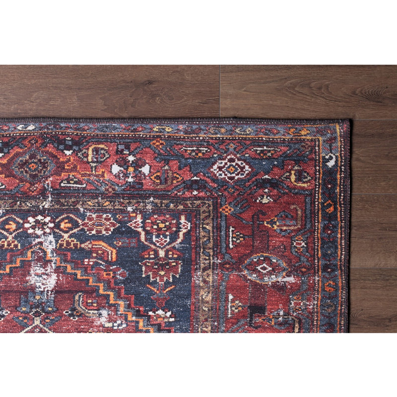 Luxurious Machine Washable Area Rug, 4.9 x 7.5 Feet, 100% Polyester, 1850 g/m², Pile Height: 0.2 inches | Eco-Friendly Recycled Poly Cotton Backing | Perfect for Living Room & Bedroom, Soft and Durable Design