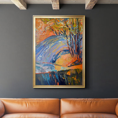 «Cadmium Winter Solstice III», reproduction encadrée de qualité supérieure - prête à être accrochée