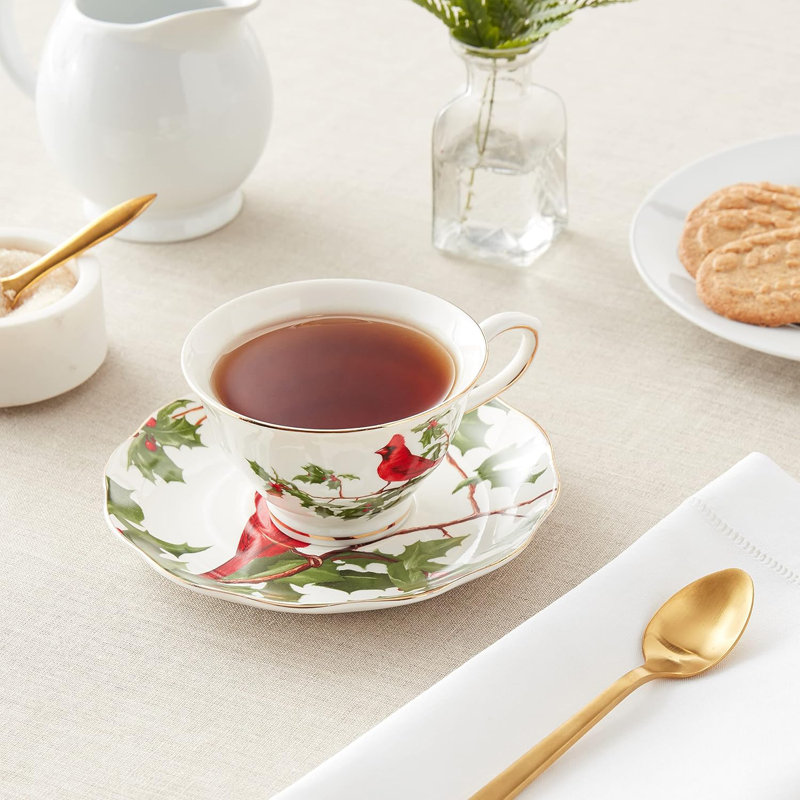 Tasse à thé et soucoupe 8 pièces Grace