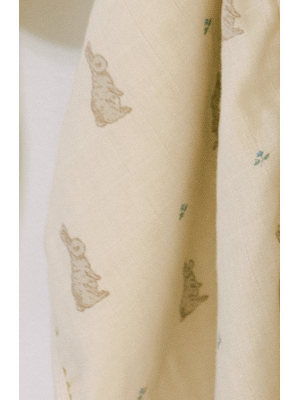 Oilo Studio - Premium Muslin Swaddle Blankets, Bunny & Lily of the Valley