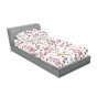Pale Maroon Grey Teal Floral