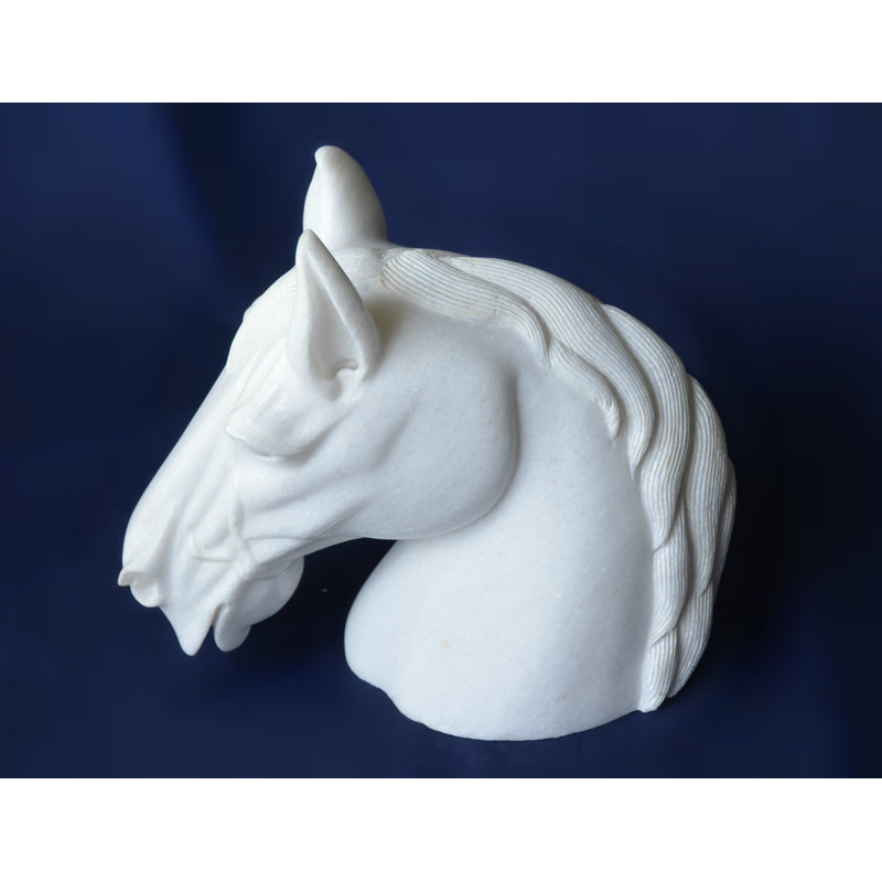 Makrana Marble Horse Bust