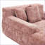 Canapé-lit Chenille Lazy avec 3 coussins - Lit convertible pour salon | Rose | Chenille