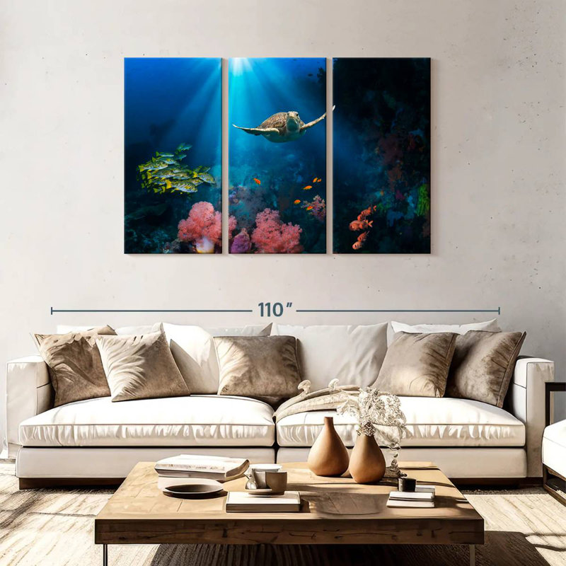 Ocean Underwater, 48" H x 74" W