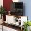 Meuble télé Mid-Century pour téléviseur 55 po avec tablettes Mid-Century-1598382797